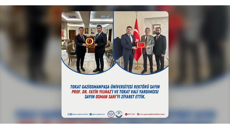 Haberler Tokat Vali Yardımcısı Sayın Os...  Paylaş  Yazdır  Geri Dön Tokat Vali Yardımcısı Sayın Osman Sarı & Gaziosmanpaşa Üniversitesi Rektörü Sayın Prof. Dr. Fatih Yılmaz'a Ziyaret