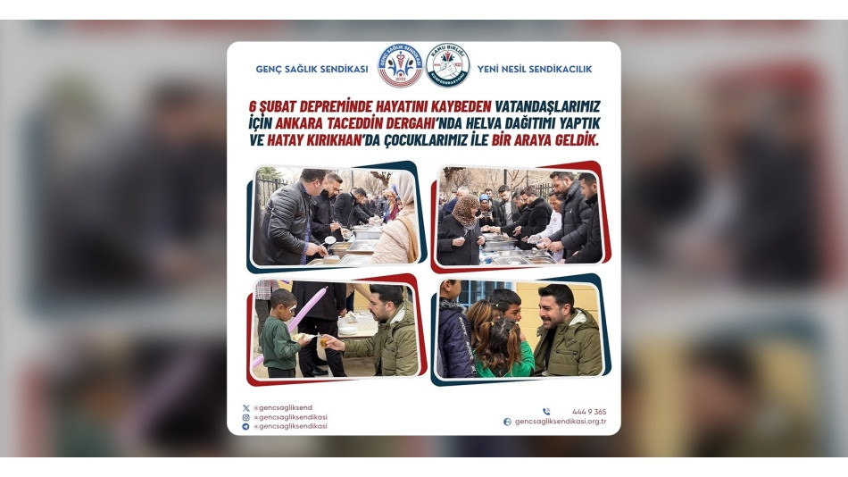 Genç Sağlık Sendikası'ndan 6 Şubat'a Özel Program