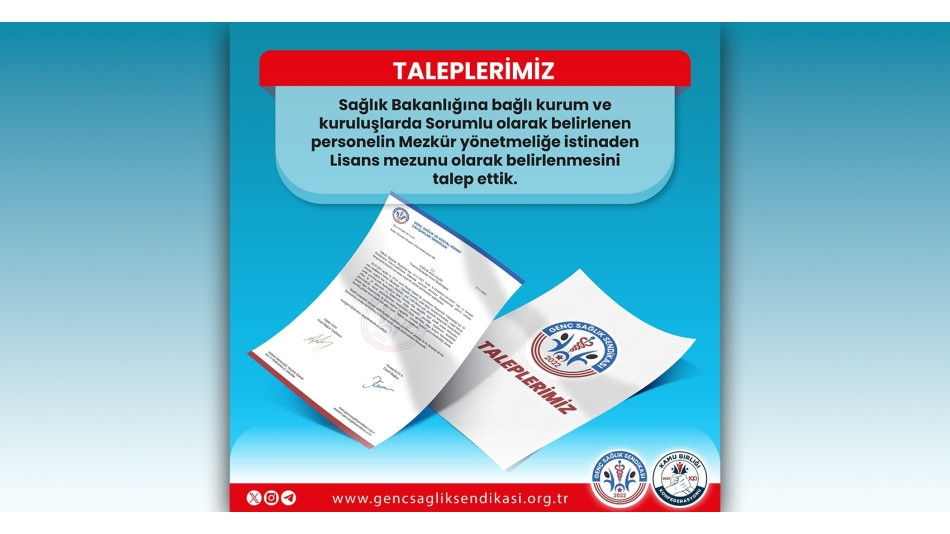 Sağlık Bakanlığı'na Talepte Bulunduk